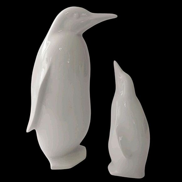 2 Otagiri Porcelain Penguin Figures Japan OMC White Vintage Holiday Winter Decor - Picture 15 of 16